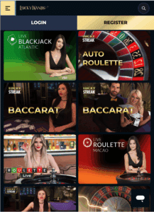luckywands live dealer games